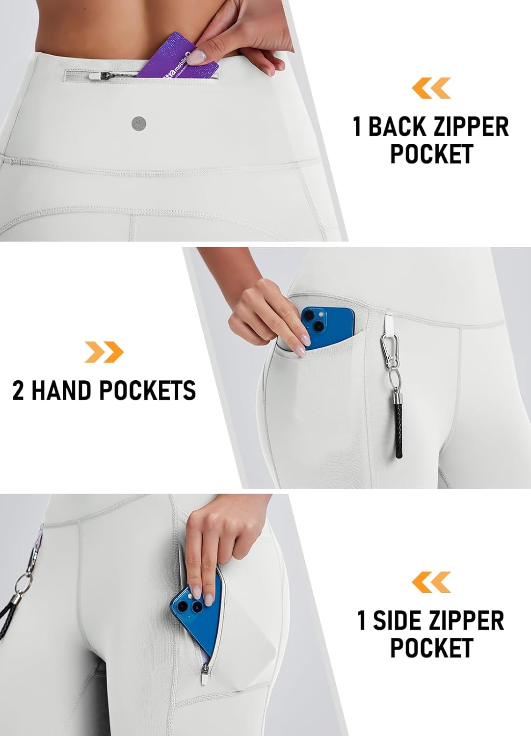 Women's Long Biker Shorts Hiking Knee Length Capri Leggings, High Waisted Bermuda Shorts with Pockets 14 Inch - Image 4