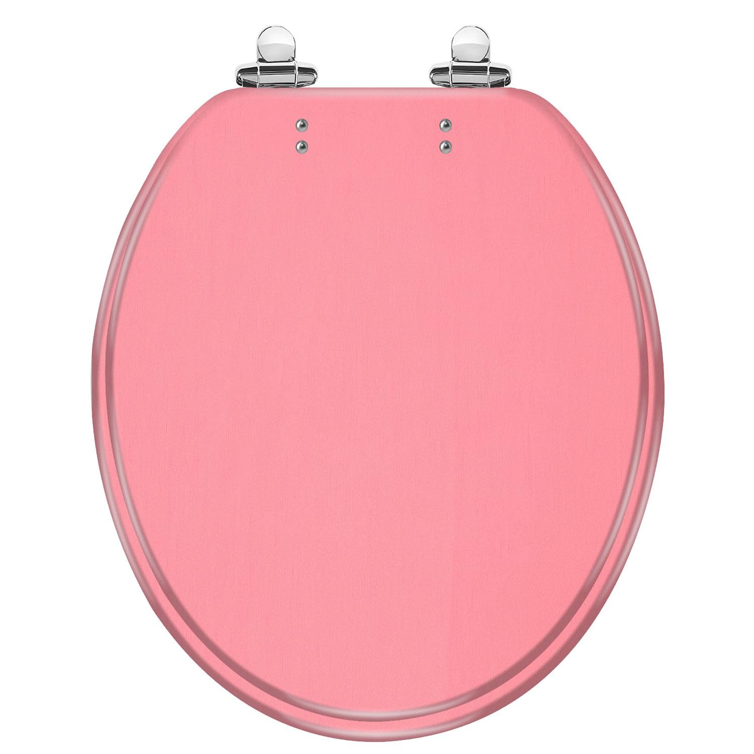 Seamless White Resin Elongated Toilet Seat with Slow-Close Lid and Quick-Release Hinges(Multi6,Round)