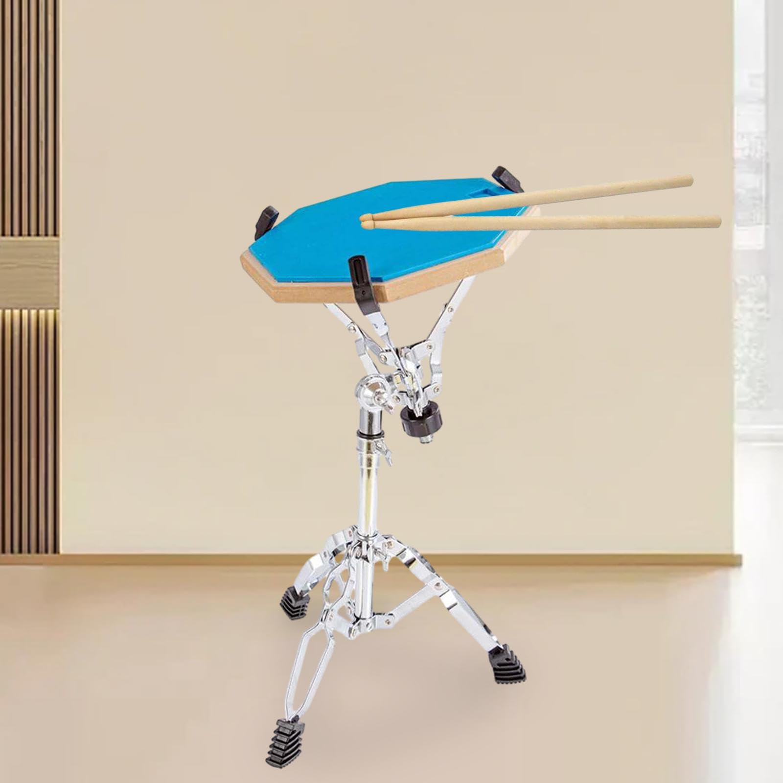 Supporto per rullante, supporto per pad per batteria, staffa per batteria, manopola regolabile, supporto per strumenti, staffa triangolare per sala da