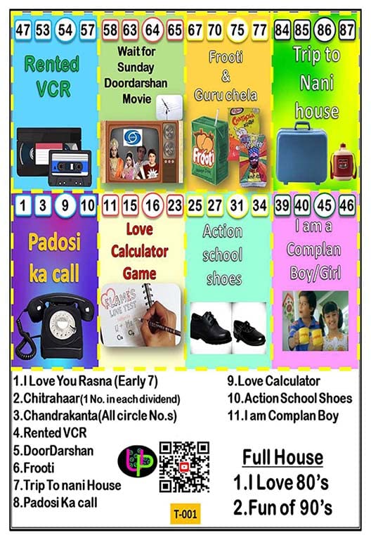 UltPult Tambola 80s & 90s Children Theme Tambola Tickets (English) - Bachpan ki Yaadein Theme Bingo Housie Game Cards | Engaging Game for Kitty Parties and Events (Set of 15 Tickets) (B09W31MHTJ) Amazon Price History, Amazon Price Tracker
