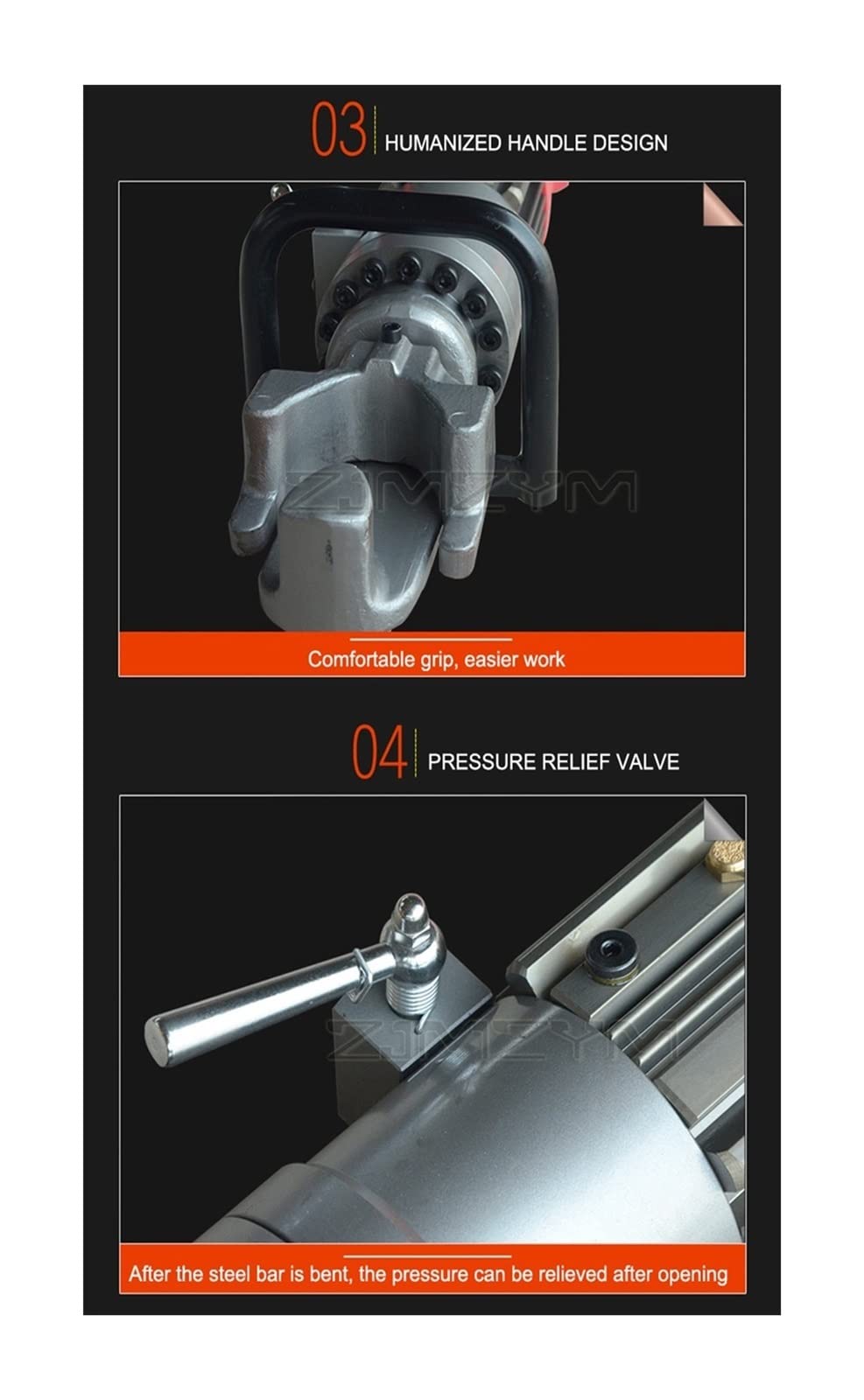 utensili idraulici HRB-16A Portatile Elettrico Rebar Bender Acciaio Elettrico Piegatrice Posteriore-grip Tipo Macchina Piegatubi del tondo per cemento armato 850W 4-16mm