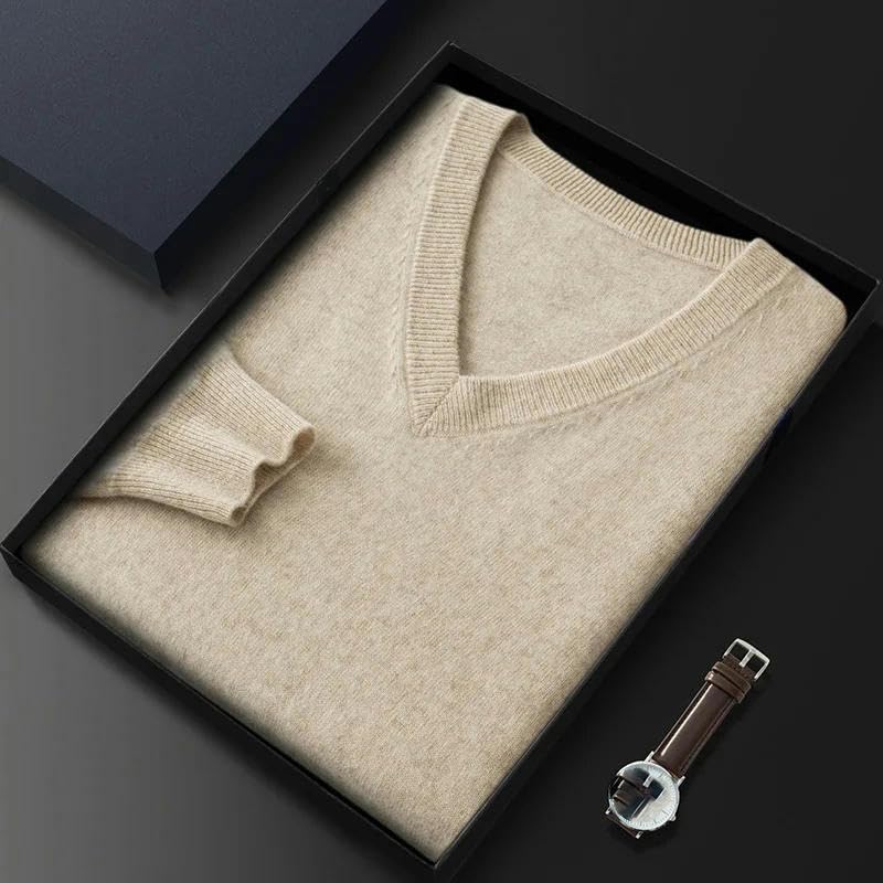 Pull col V tricot lâche homme : fini les pulls trop chauds au printemps - 5