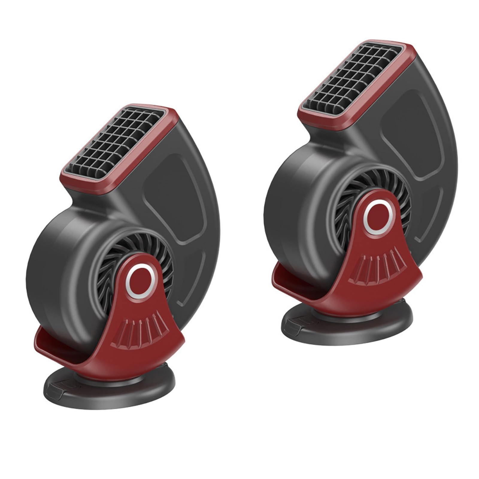 Fromceo Black Red Of 2 12V Heaters Produced For Vehicle Use Providing Quick Heat And Windshield Defogging Capabilities During Cold Conditions Double Purpose Heaters
