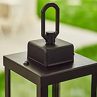 Vista 8 de Luces de poste para exteriores, lámpara de poste con enchufe E26, impermeable y antioxidante, moderna iluminación exterior de pilar, lámpara negra