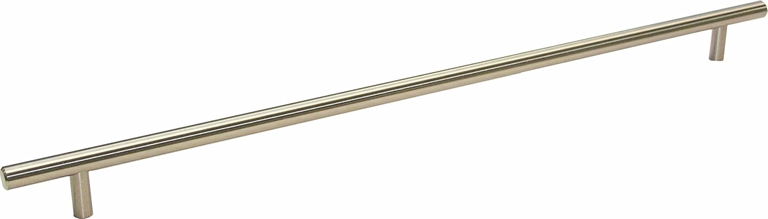 P124 21 Inch Center to Center Bar Cabinet Pull - Satin Nickel