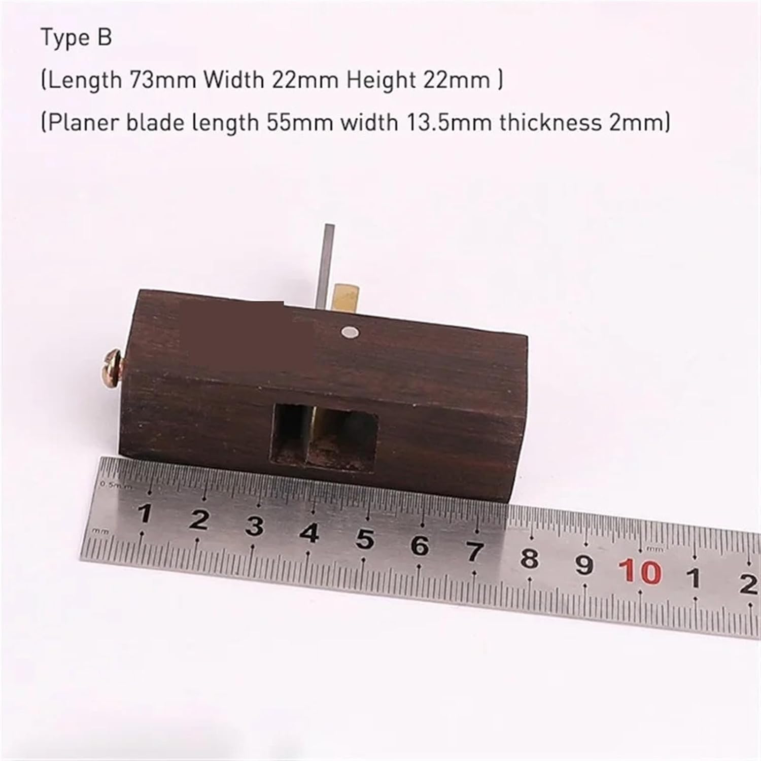 Electric Planer, Mini Woodworking Planer Knife Trimming Tool European-style Chamfering Hand Planes Carpenter Ebony High-carbon Steel Wood Planer(B)