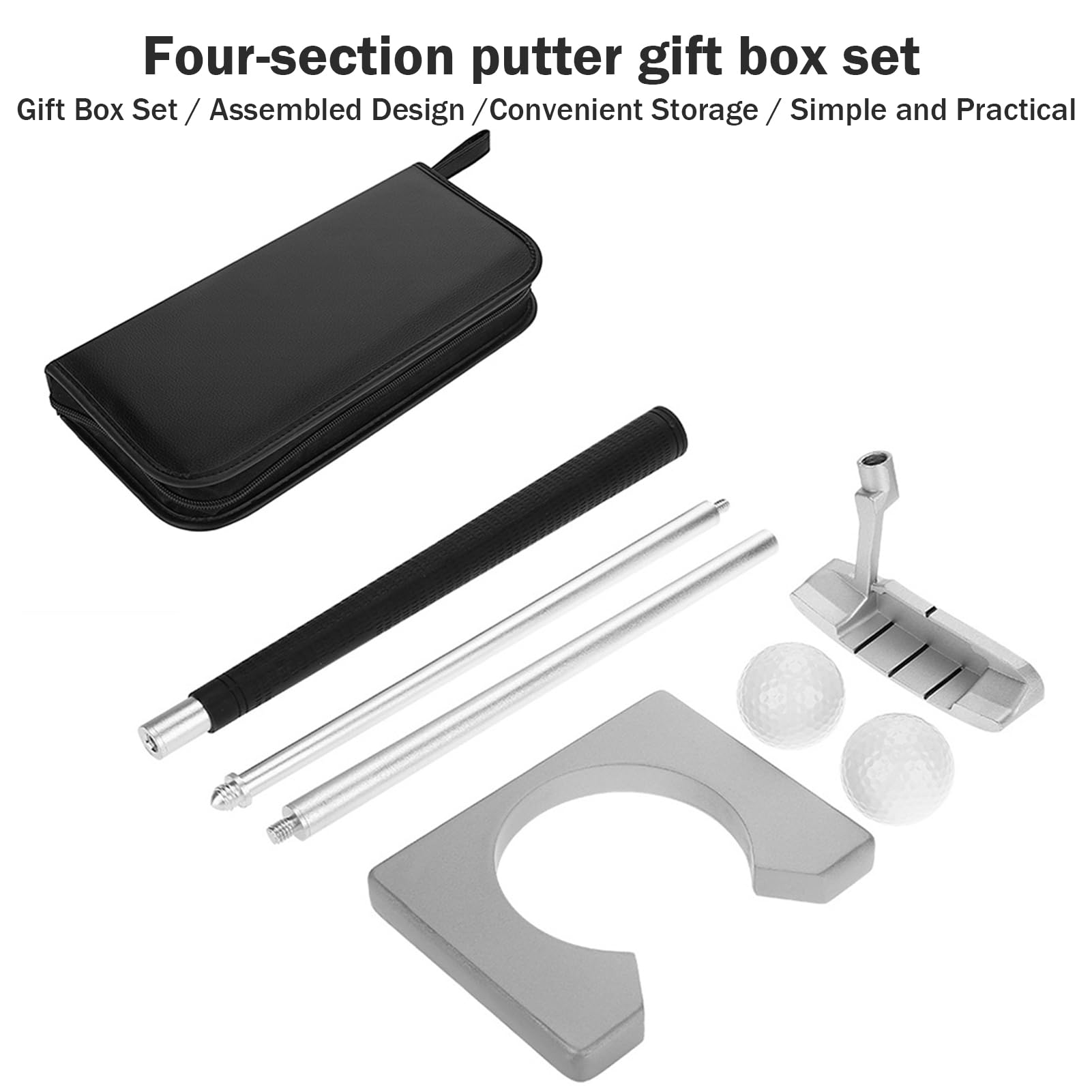 Set di Minigolf, Interno Golf Set con Putter Allenamento Mazze da Golf Pieghevoli Foro 2 Palline e Borsa da Trasporto con Cerniera,Set da Minigolf da Interno per Adulti Bambini Casa Ufficio Camping