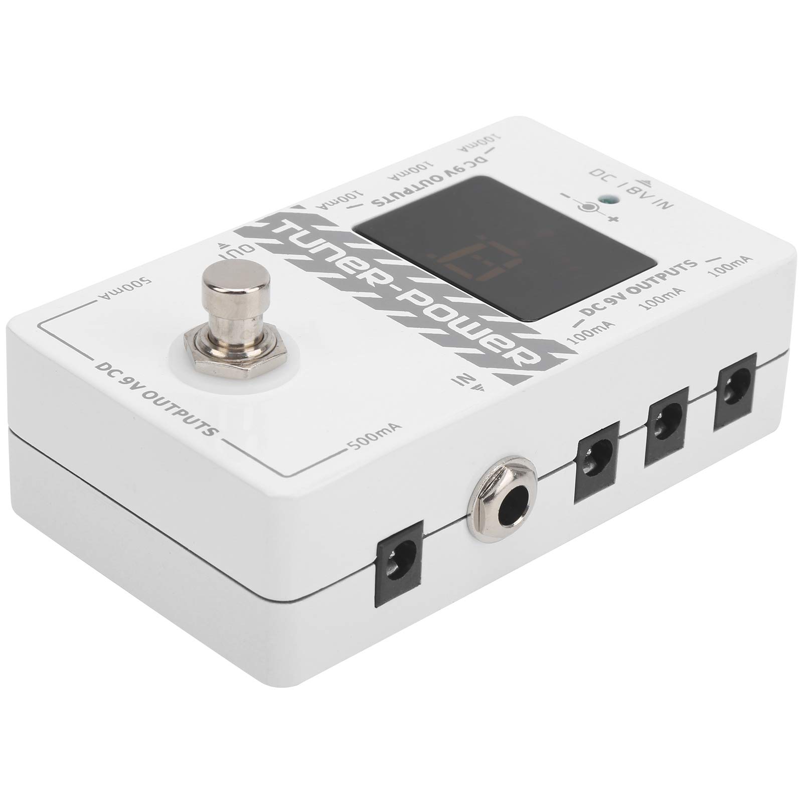 Pokerty98‑Way Tuner Power, 4 LED Color Displays Electric Guitar Tuning Effects for Home for (Transl)