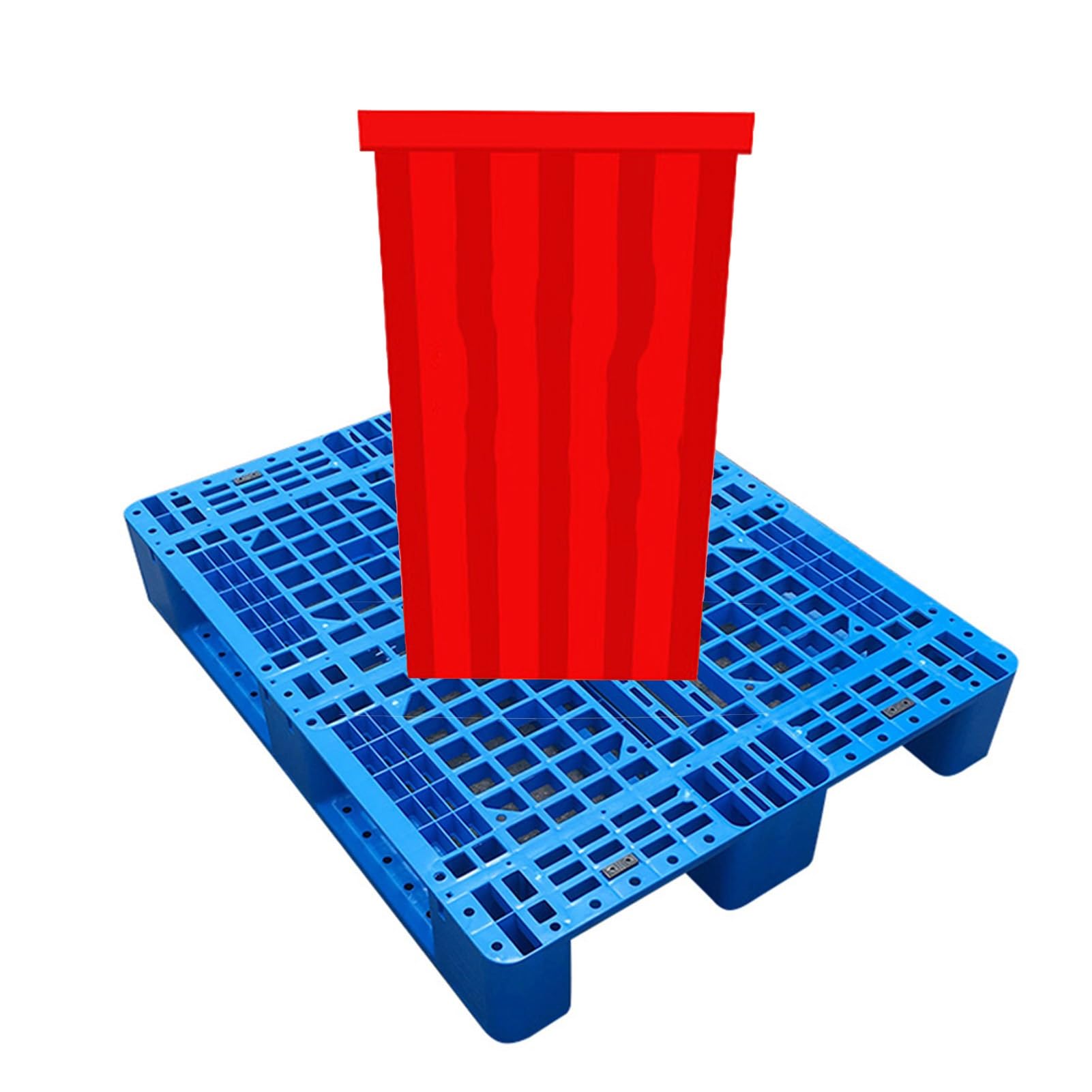 HJLKDYM Plastic Pallet, Blue Polyethylene Pallet Breathable Mesh Lightweight Storage Mat, Suitable for Wet Basement Floor Storage Outside Supermarket Garage