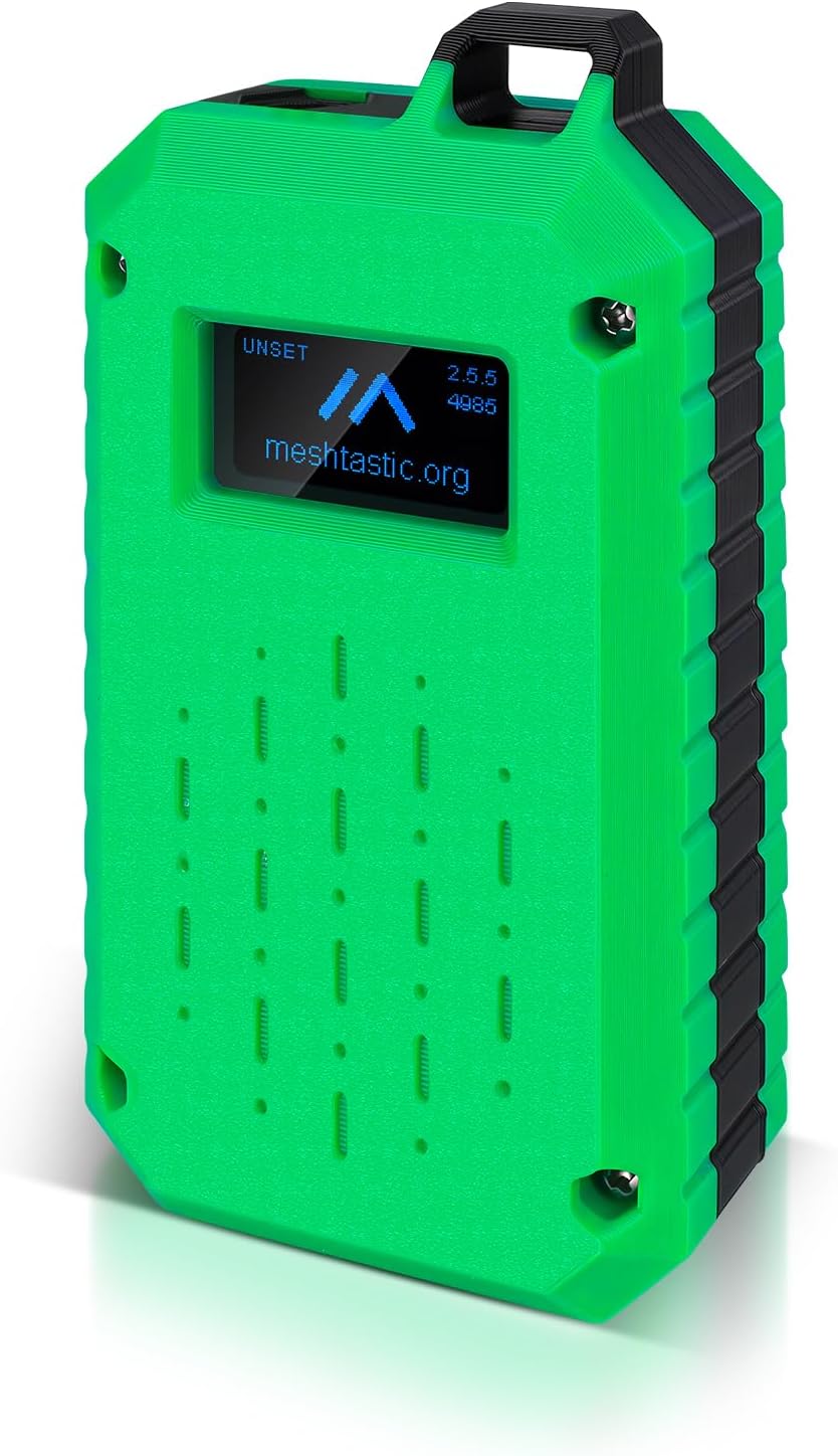 Meshtastic Enclosure Custom Case for RAK Wisblock RAK19007+RAK4631 with 0.96 Inch OLED Display Module 12864 LCD Screen 128x64 IIC I2C OLED Board SSD1315 Driver for RAKwireless WisBlock (Green)