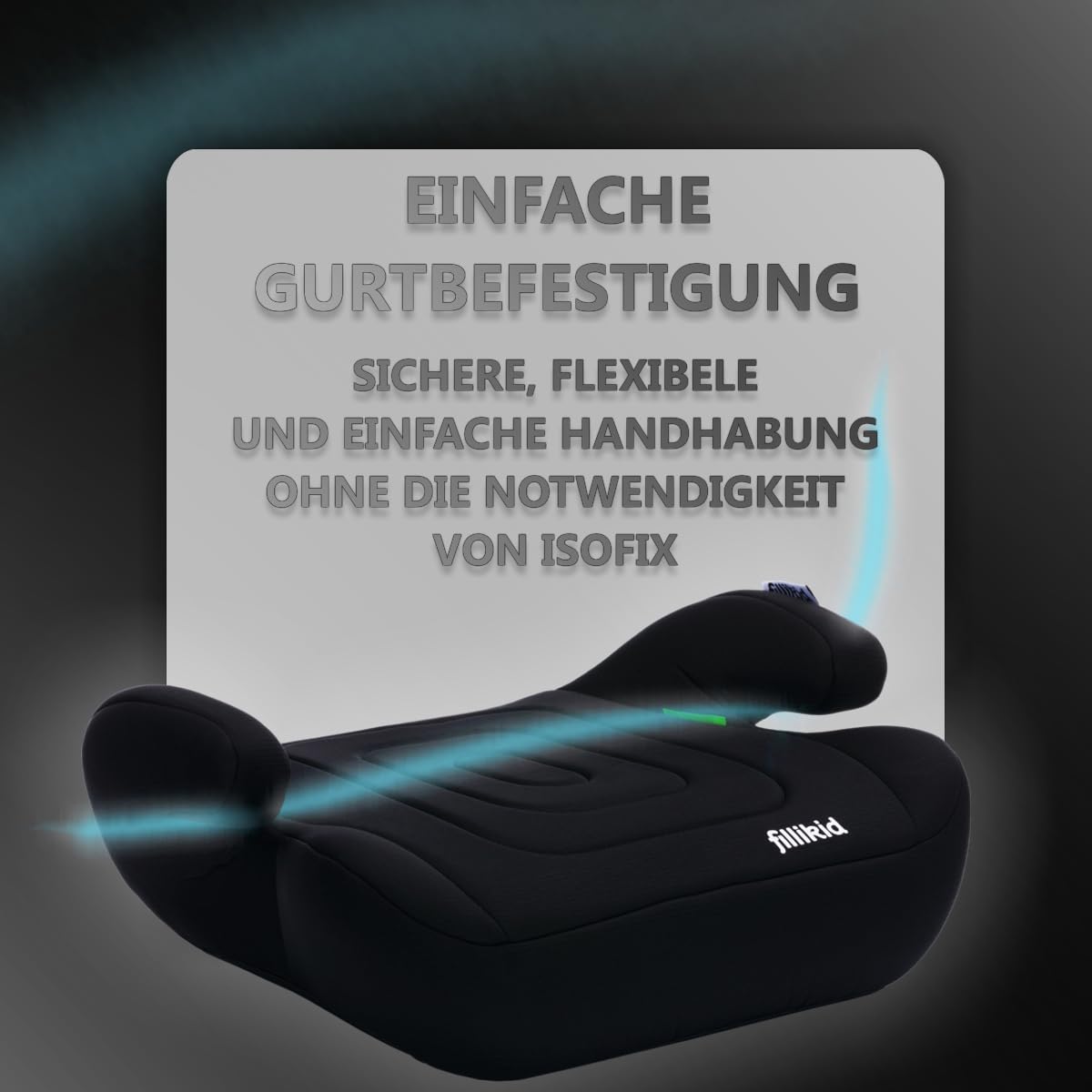 2x Sitzerhöhung Norm R129 Kindersitzerhöhung Auto Sitz Kindersitz schwarz