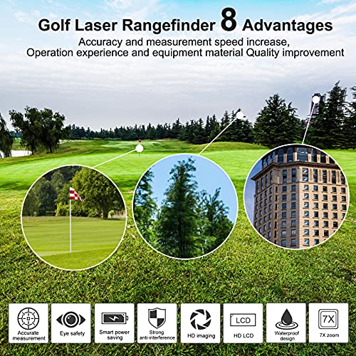 Telemetro-Laser-per-Golf-e-Caccia-Telemetro-Lungo-1000-Iarde-con-Ingrandimento-7X-Pendenza-Blocco-Bandiera-Vibrazione-Telemetro-Legale-per-Tornei