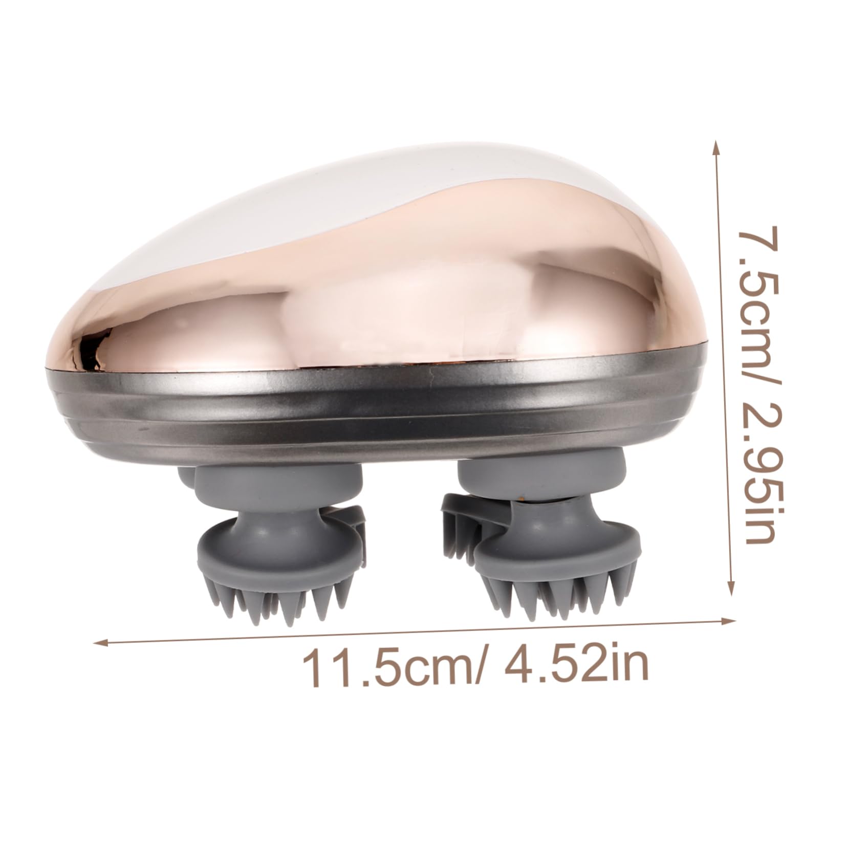 Gatuida Masajeador Portátil de Cabeza Recargable Vibraciones y Resistencia al Agua Ipx7, Diseño en Silicona y Abs para Uso en Oficina y Baño, Capacidad de 1150mah