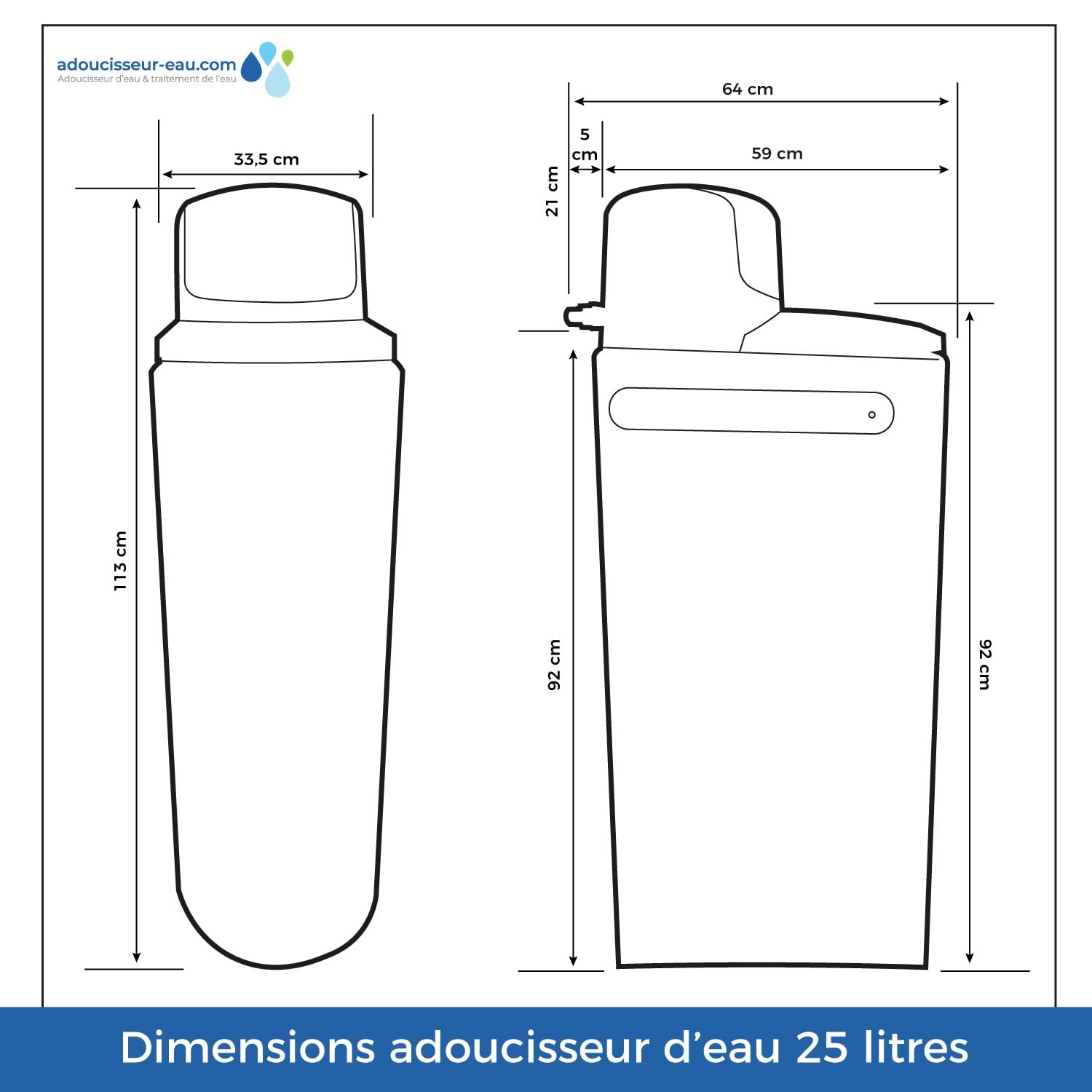 Adoucisseur D'eau 25L Fleck 5800 SXT Monobloc Volumétrique + Kit Installation Fabrication Française