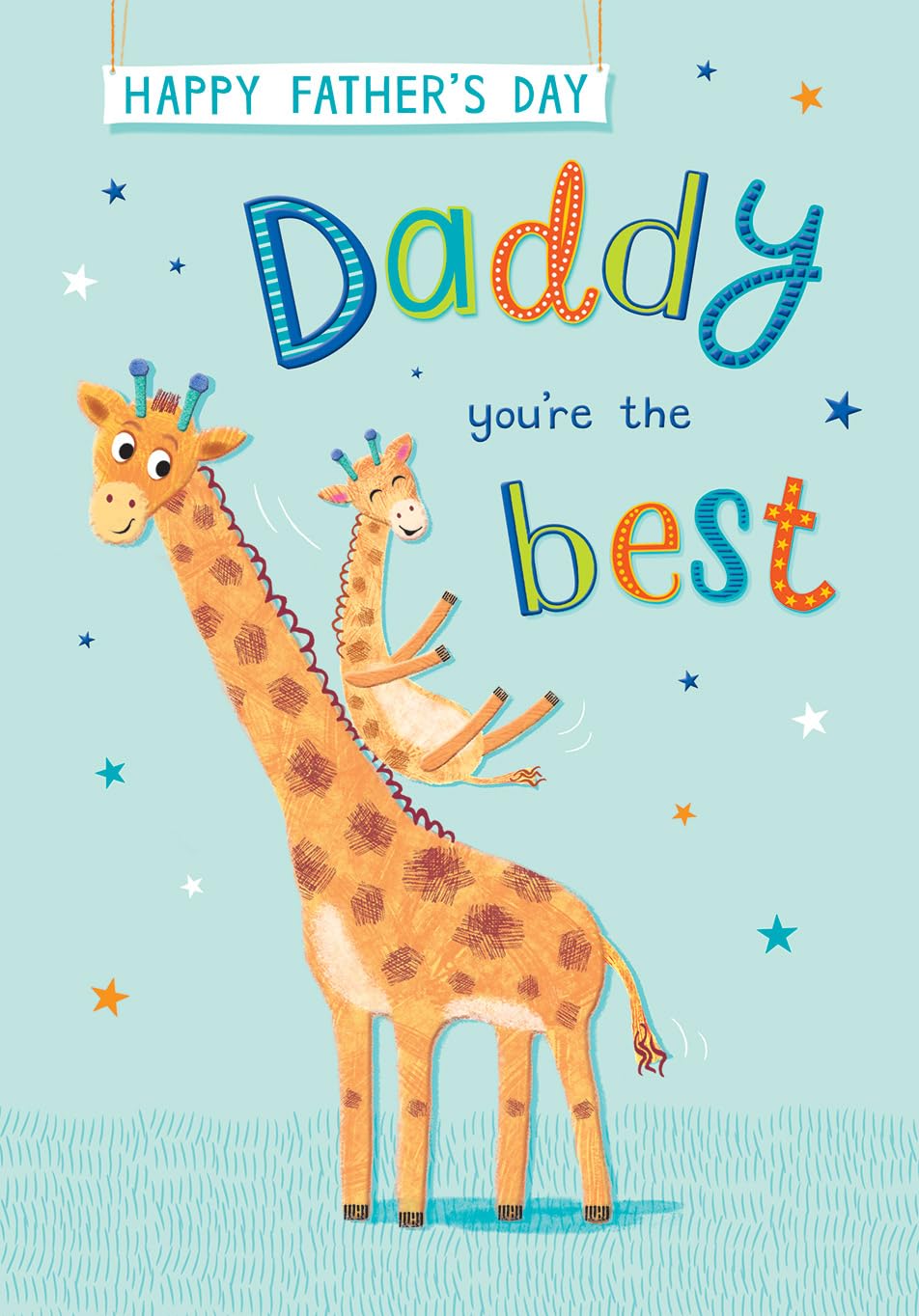 Father's Day Card, Daddy You're The Best Juvenile - 9 x 6 inches - Piccadilly Greetings