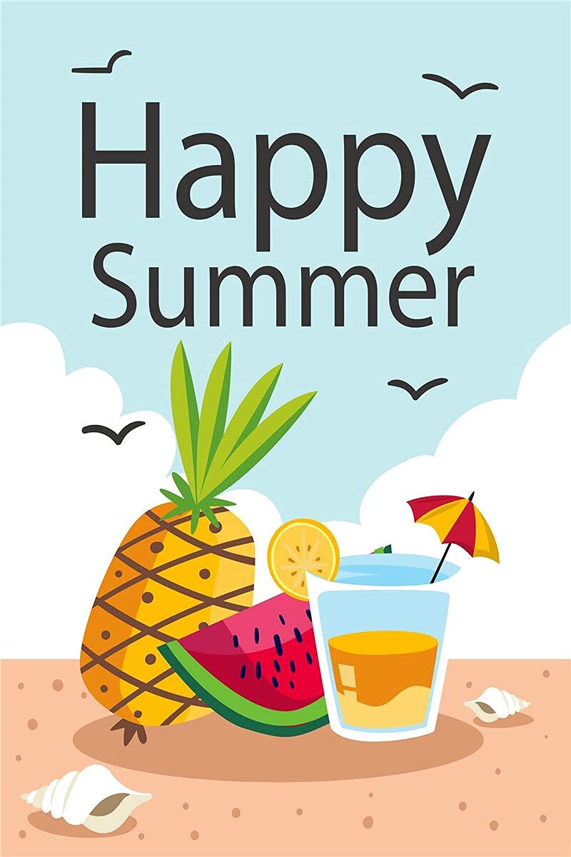 Lawenp Happy Summer Vintage Wall Decor Bar Decor Aluminum Sign for Home Kitchen Bar Funny Sarcastic Metal 8 x 12 Inches Tin Sign