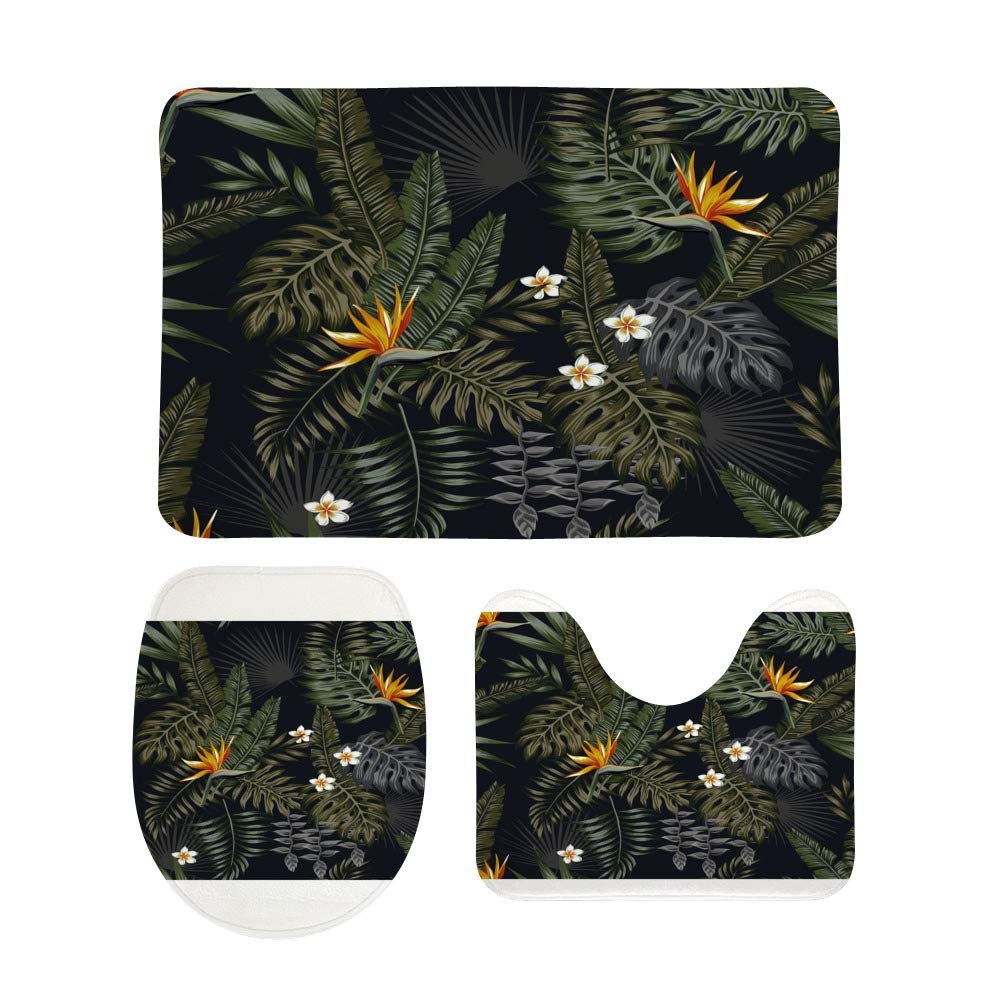 Tapis de salle de bain antidérapants lavables avec contour en U