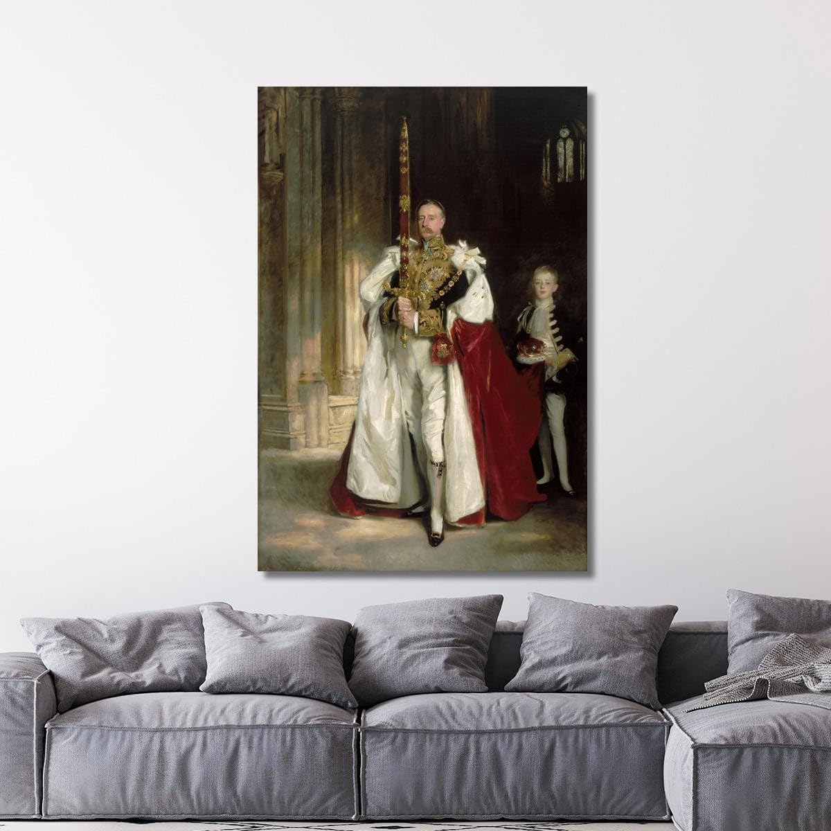 Charles Stewart Sesto Marchese di Londonderry John Singer Sargent, jss381 Quadro Stampato su Tela, 100x70 cm