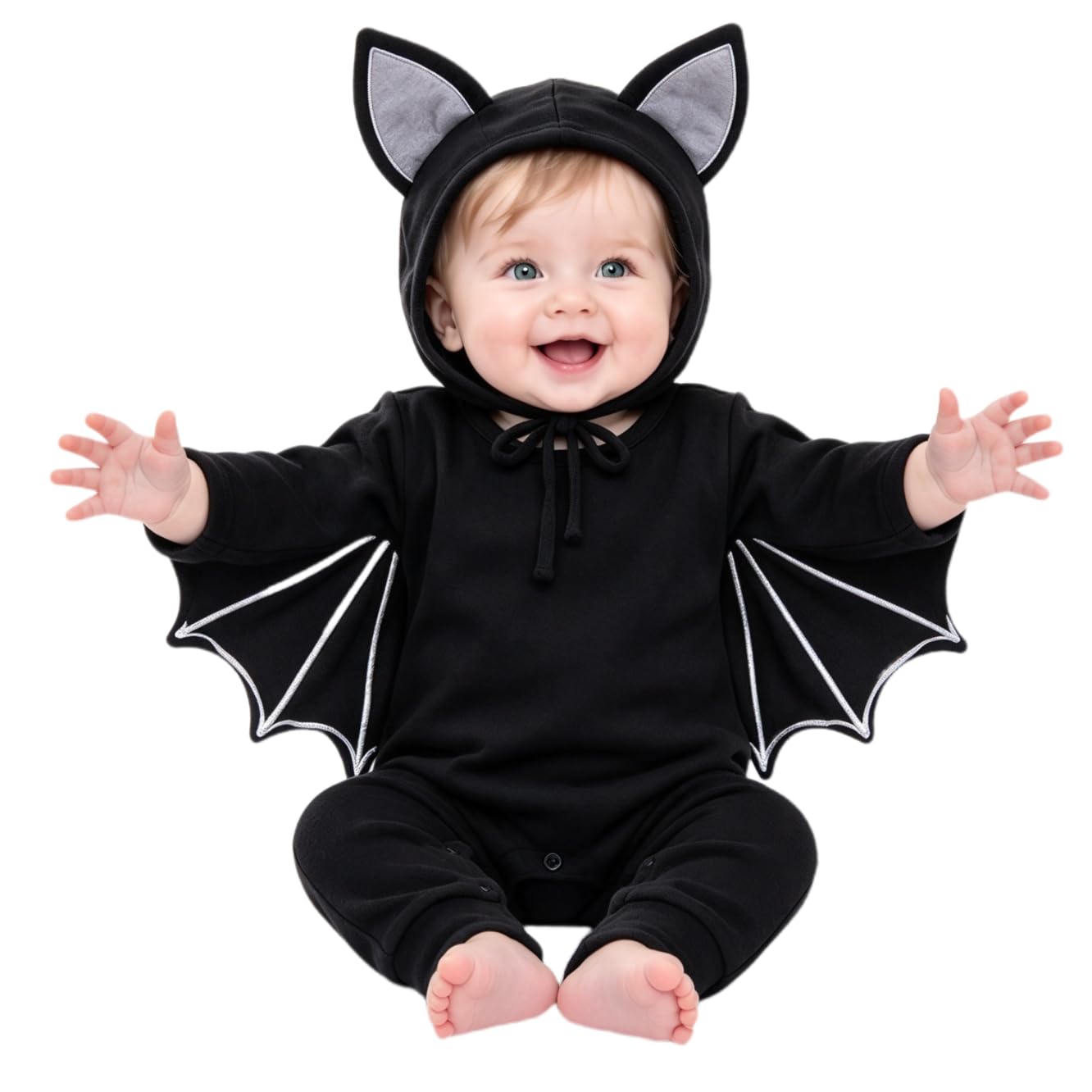 Baby Bat Costume Newbom Halloween Costume Romper with Hat 0-24 Months — image 1