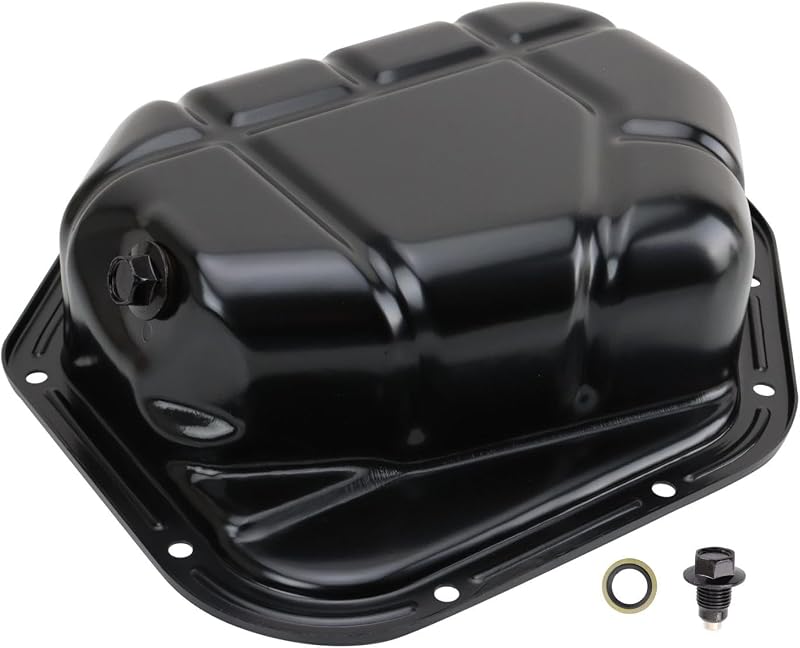 Cárter de óleo do motor inferior TRQ com bujão magnético para Hyundai Santa Fe, Tucson e Kia Sportage – Kit