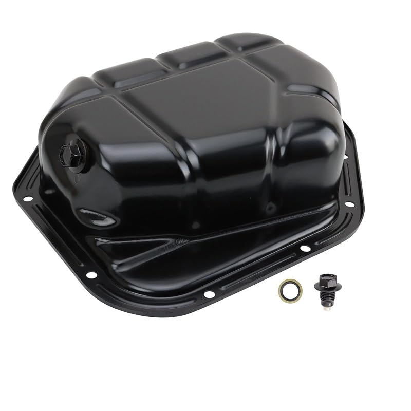 Cárter inferior de óleo do motor TRQ OPA78533 com bujão magnético, kit com 2 peças