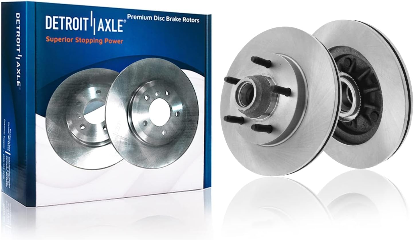 Detroit Axle - 2WD Front Rear Brake Rotors for Ford F-150 2000-2003, Lincoln Blackwood 2002, Disc Brake Rotors Replacement Brakes