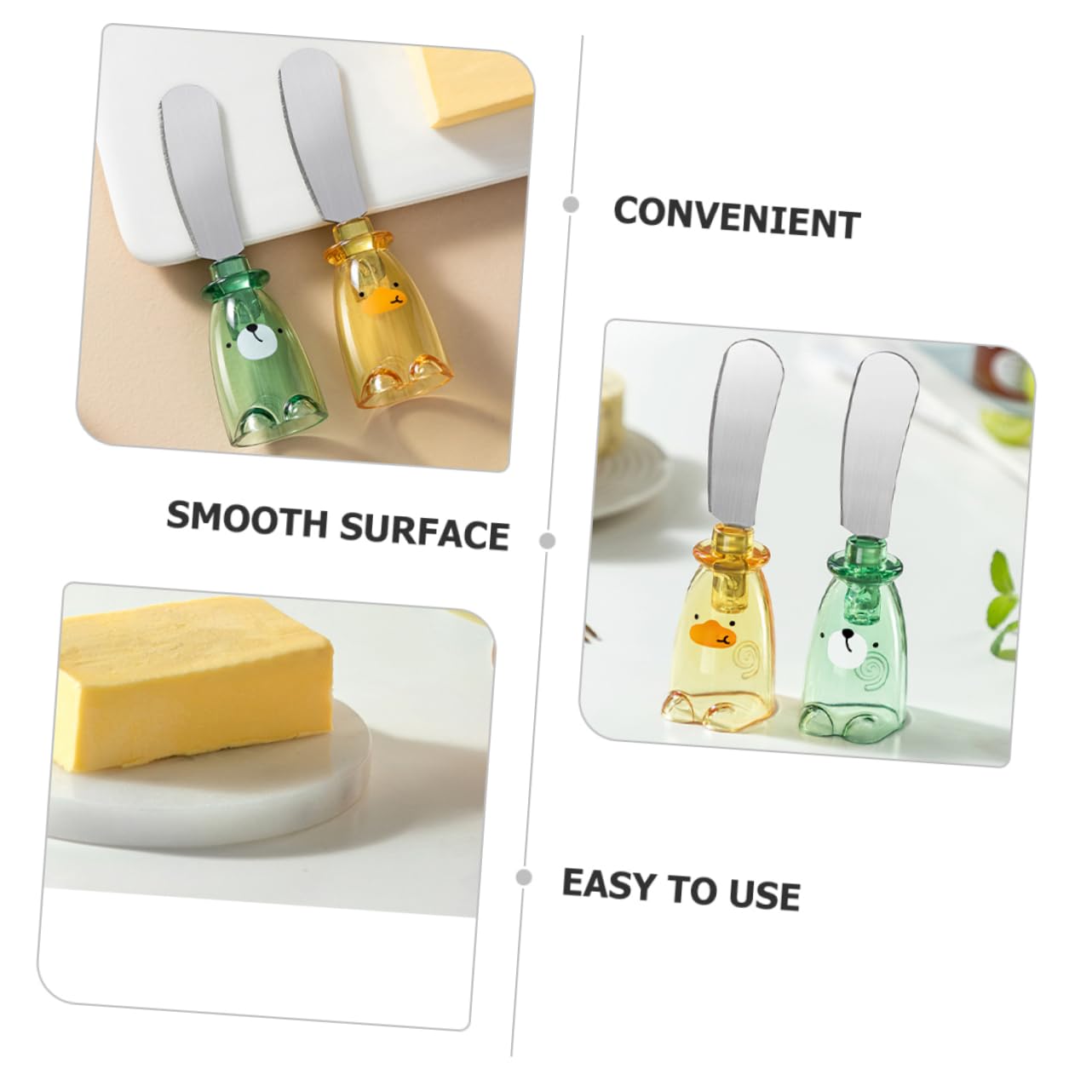 HAKIDZEL Cheese Butter Spreader Tool Jam Scraper for Easy Spreading Ergonomic Cheese Spatula for Parties Fruit Jam
