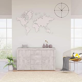 vidaXL Credenza Grigio Cemento 120x36x69 cm in Truciolato