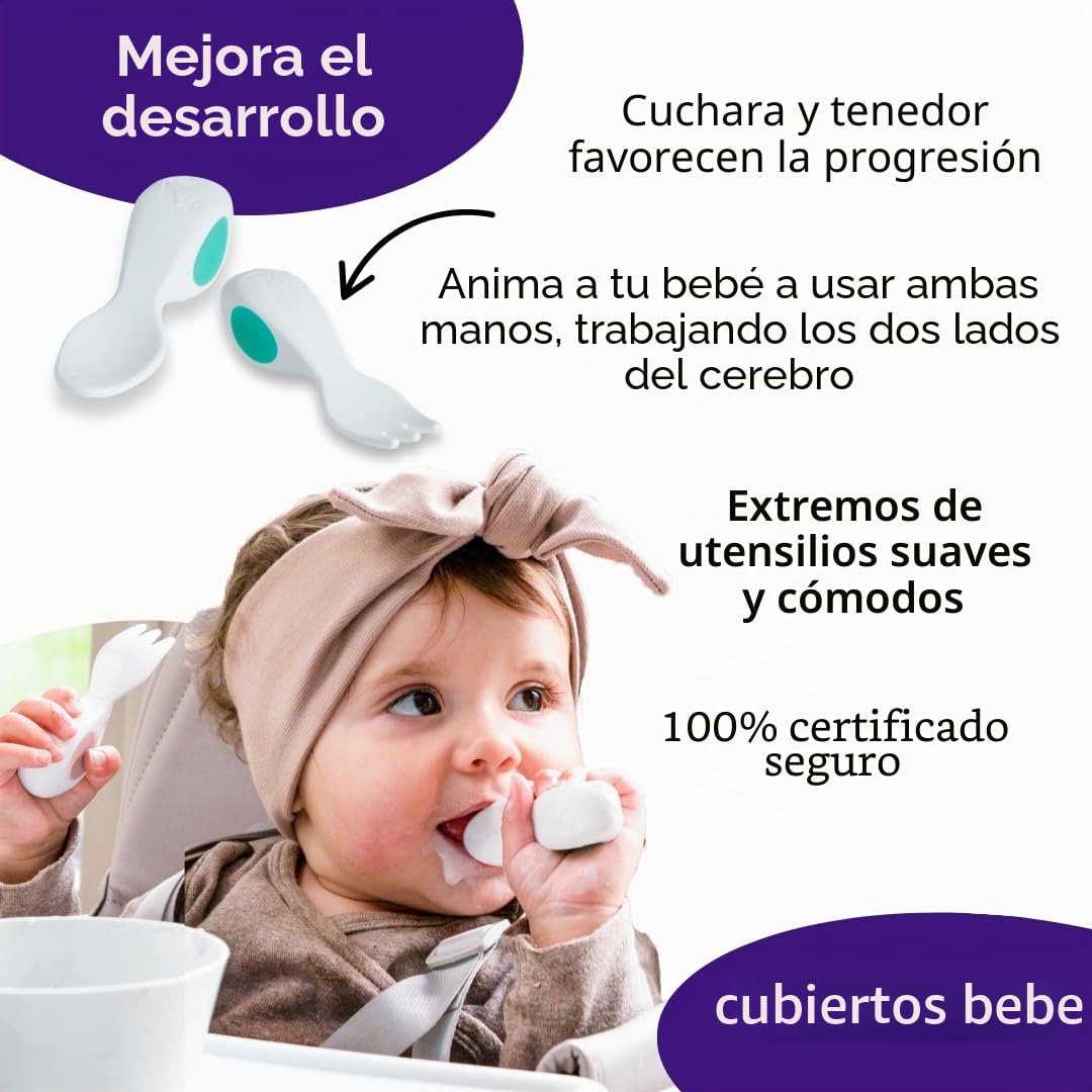 Cubiertos marca doddl. Modelo Doddl Baby Cutlery & Travel Case