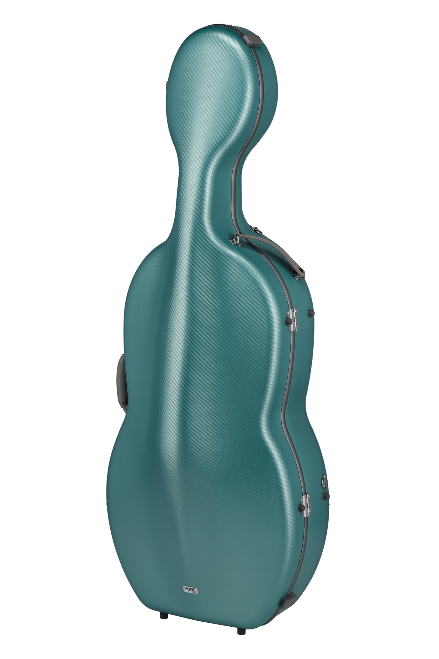 GEWA Custodia per violoncello FUN Series policarbonato 4/4 Verde/Grigio, interno nero, 2 cinghie zaino rimovibili, tasca accessori, sospensione imbottita, maniglia laterale aggiuntiva