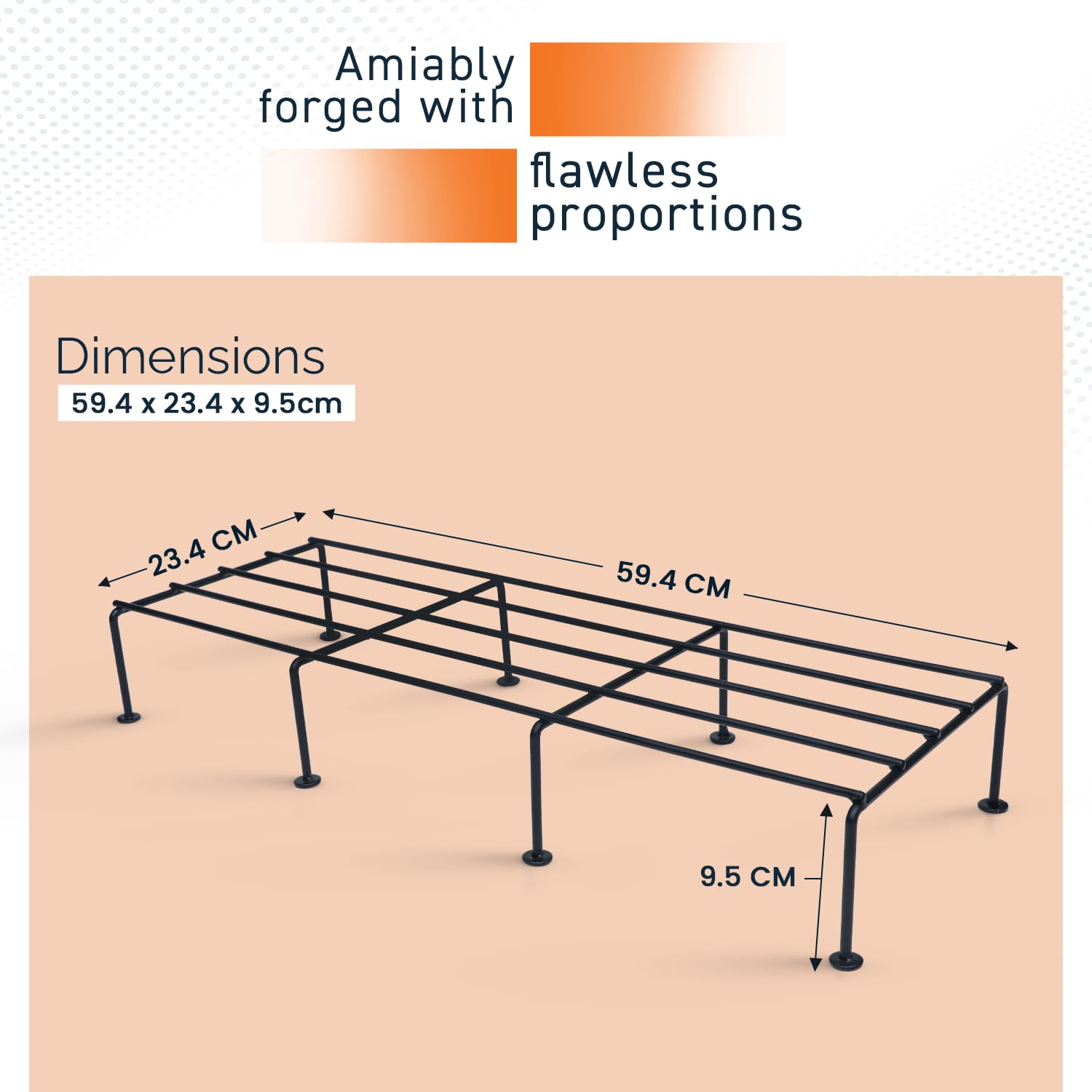 BonKaso Premium Rectangular Anti-Rust Metal Plant Stand Set (Pack of 4) - Stylish Black Stands for Indoor, Outdoor, and Balcony Use - Image 4 thumbnail