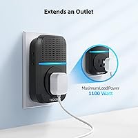 Vista 2 de Timbre inalámbrico TECKNET, timbre de puerta de conexión, timbres impermeables IP66, timbre de puerta sin cable de 1300 pies de rango inalámbrico