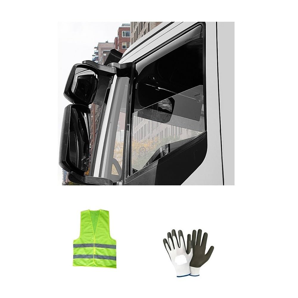 COMPATIBILE CON NISSAN CABSTAR 2P anno 2009 in poi 15.021M COPPIA DI DEFLETTORI AUTO ANTERIORI PER PIOGGIA E VENTO FARAD DEFLETTORE ARIA ANTIVENTO PER VETRO AUTO (2 PEZZI)