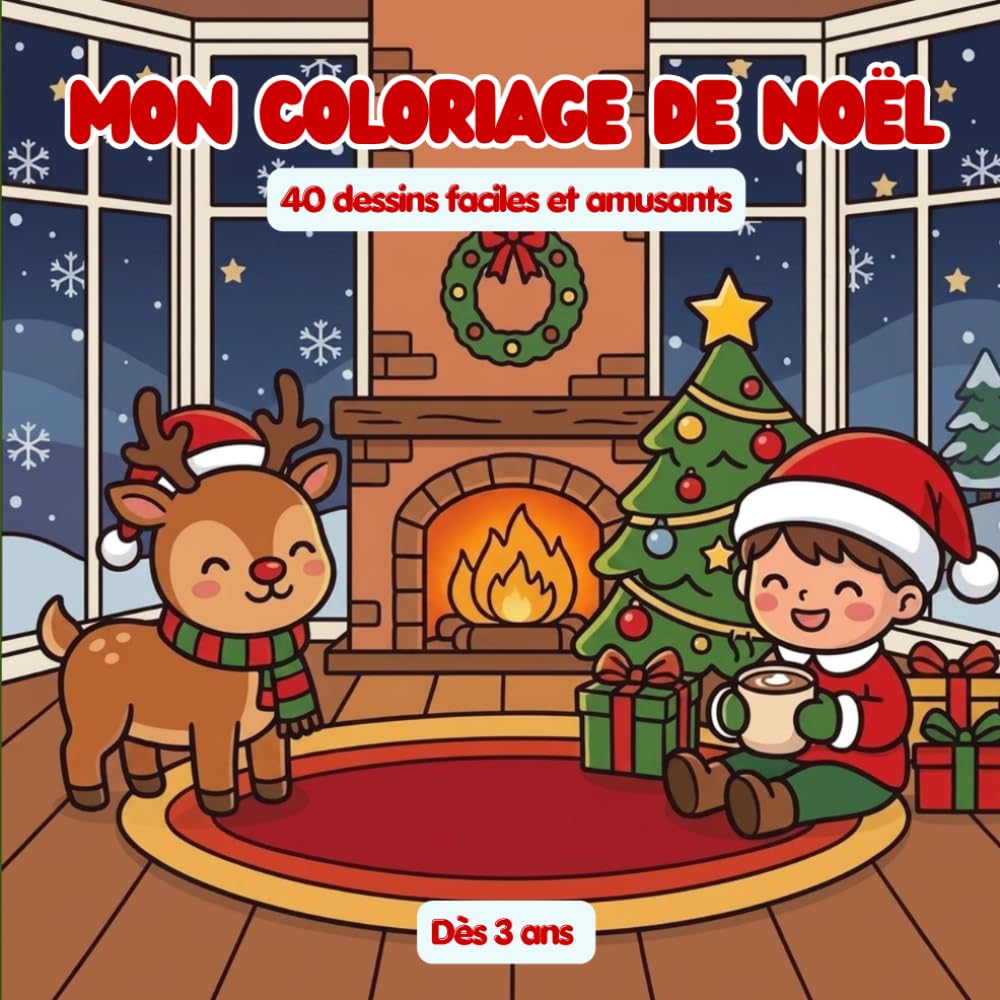 Mon coloriage de Noël: 40 dessins faciles et amusants - dès 3 ans