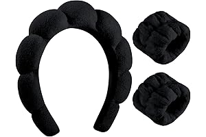 Sponge Spa Headband and Wrist Washband Set
