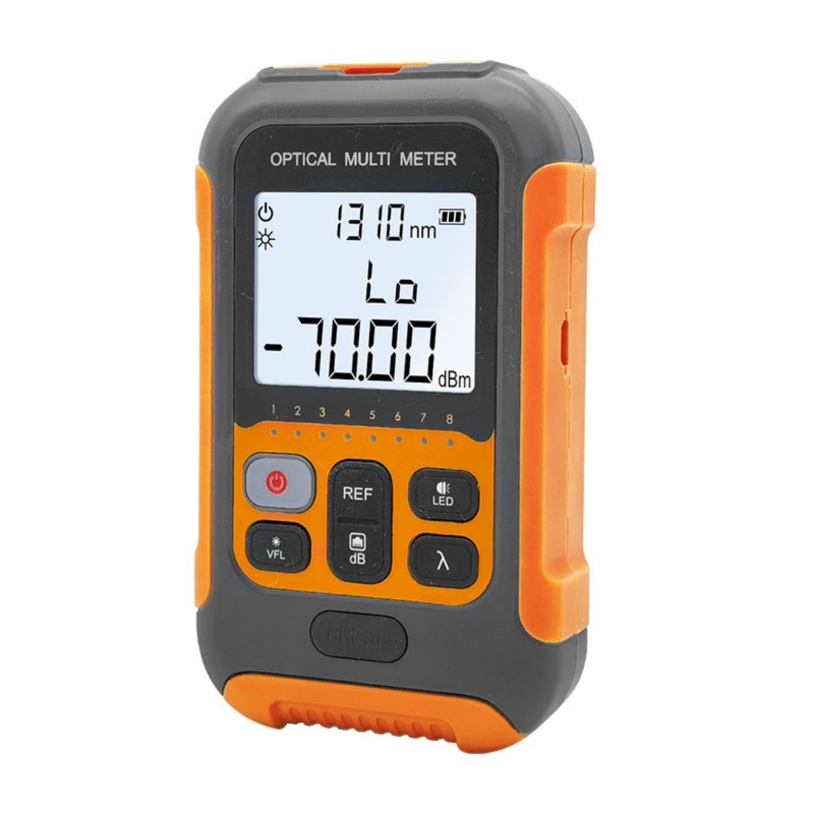 Optisches Leistungsmessgerät -70~+10dBm 4-in-1 Multifunktions-Glasfaser-Netzwerkkabeltester Visueller Fehlerorter 10-50MW (optional) Glasfaserprüfung(K)