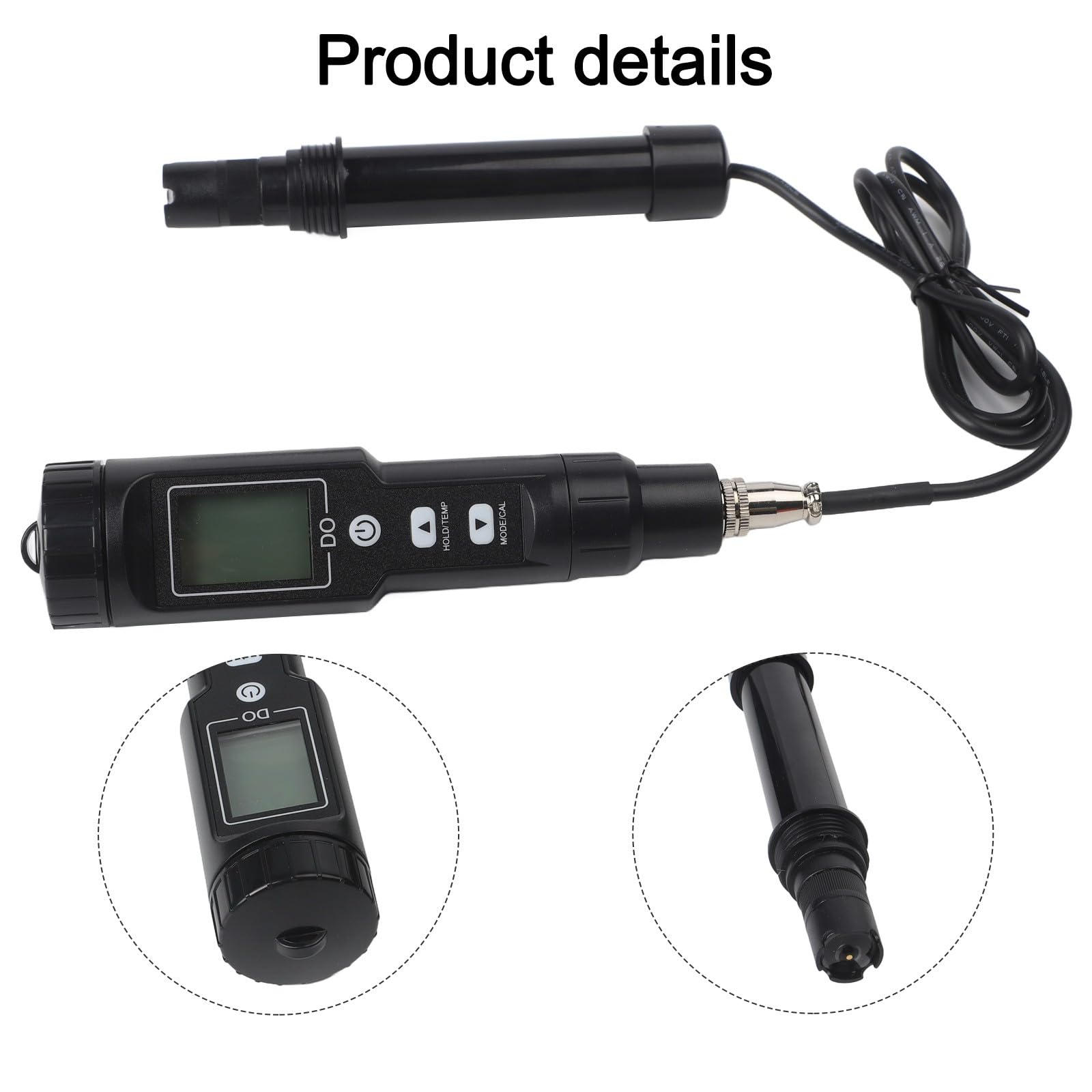 Medidor de oxígeno disuelto, probador de DO, monitor de calidad del agua, calibración automática de alta precisión, para acuario, piscina, elaboración de cerveza, hidroponía, paquete