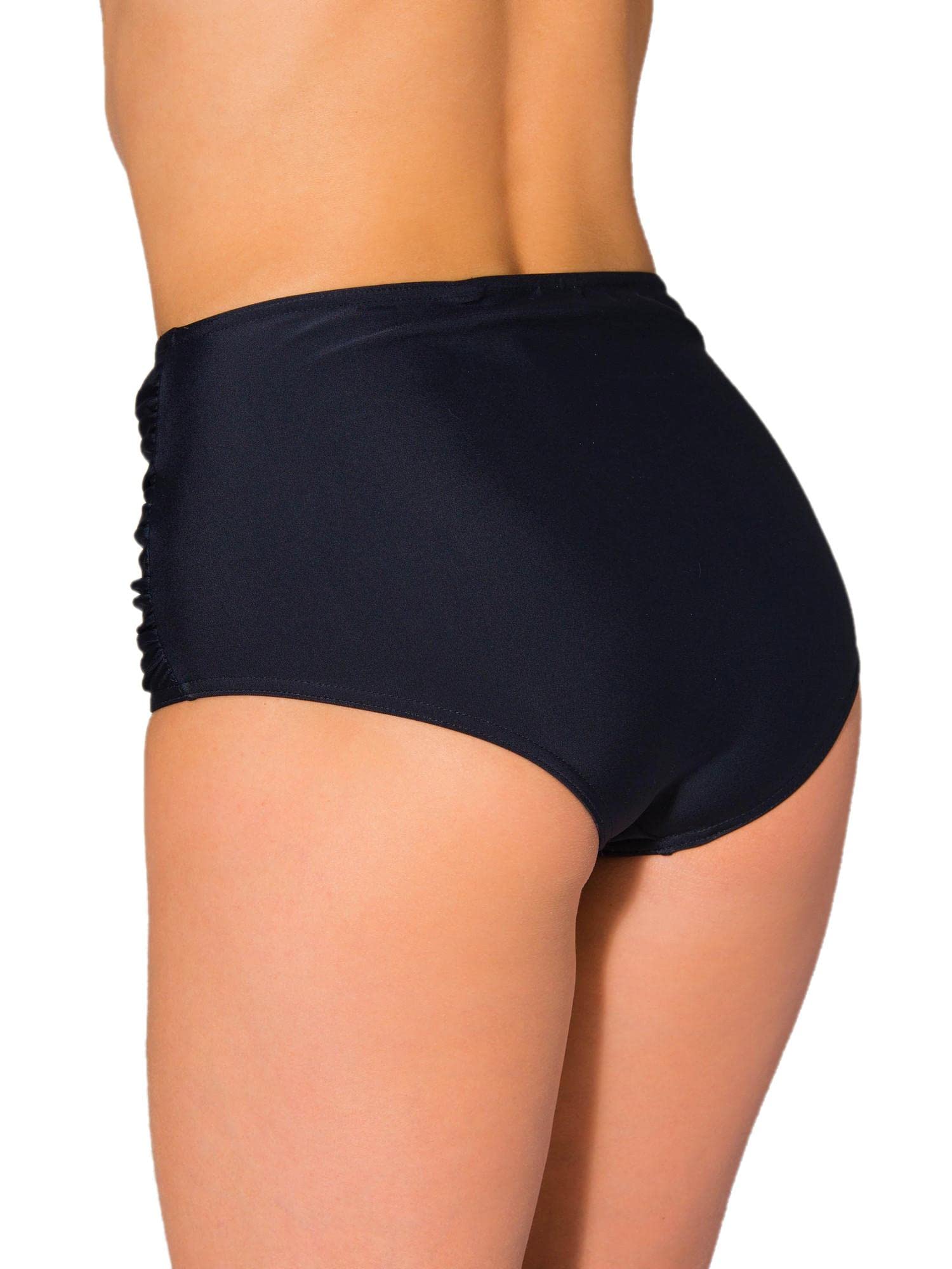 Aquarti Bas de Maillot de Bain Femme Taille Haute – Bas Maillot Femme Classique avec Fronces