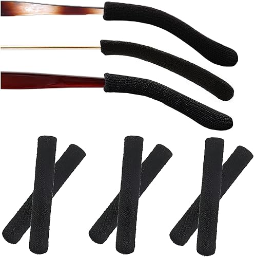 Gafas antideslizantes con almohadilla de tela de algodón, 3 pares con 1 paquete de paños de limpieza de microfibra