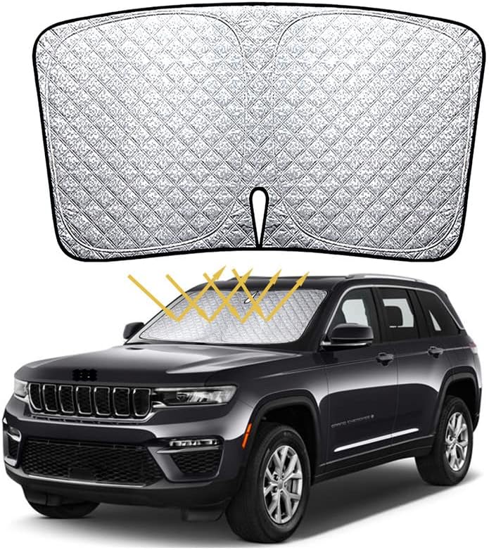 Car Windshield Sun Shade Compatible with Jeep Grand