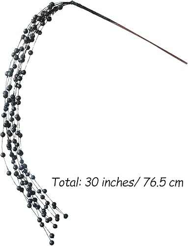 Miniatura 3 de Juego de 6 palos de Navidad con purpurina artificial ramitas decorativas ramas con purpurina púas de bayas para árbol de Navidad coronas guirnaldas