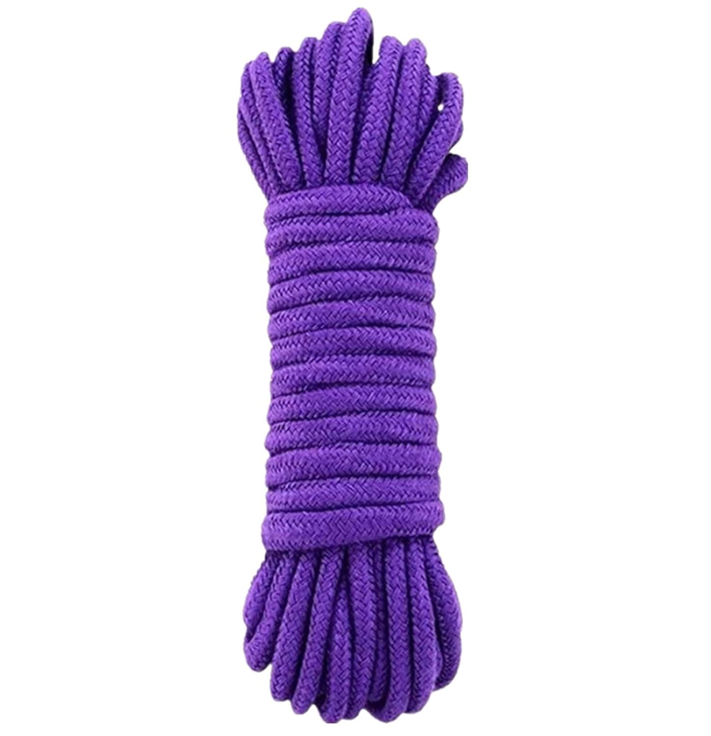 JZS Multipurpose Cotton Rope Set, 3 Rolls x 10m Each, 0.8cm Diameter, Soft and Sturdy, Perfect for Securing Cargo, Clothesline, Plant Tying, Shoelaces, DIY Hammocks, and More,Purple