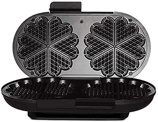 Wilfa HEARTS 19 gofrownica - talerz na gofry o średnicy 19 cm, 1700 W i lampa sygnalizacyjna, czarny