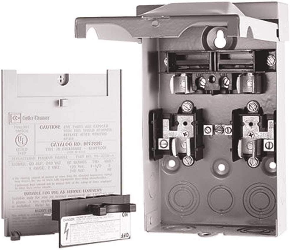 Eaton Cutler-HammerCHDPF221R C-H DPF221R 30A 240V 1PH PULLOUT, Black