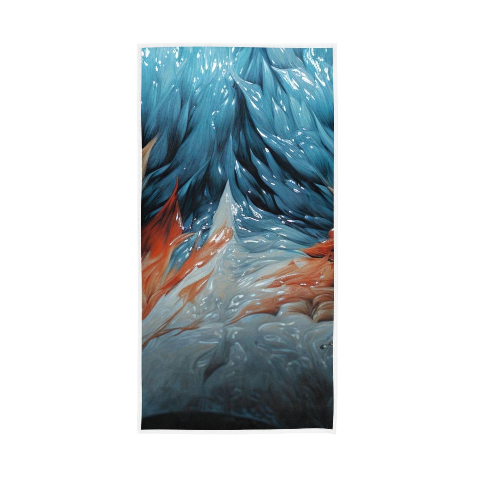 HUYGD Dolphin Eyes in The Style of Coloristic Intensity Fingertip Towels, 15 x 30 Inches Absorbent Hand Towel, Spa Towels for Facials Funny Hand Towels Bathroom
