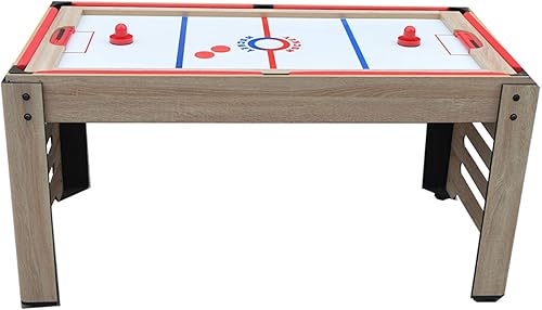 Miniatura 21 de Hathaway Madison - Mesa multijuego 6 en 1 de 54 pulgadas, ideal para salas de juegos familiares, incluye billar, futbolín, hockey deslizante, tenis