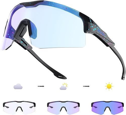 Gafas de ciclismo fotocromáticas para hombres y mujeres, UV400, gafas deportivas para jóvenes, a prueba de viento, para béisbol, golf disponible en Yaxa Peru