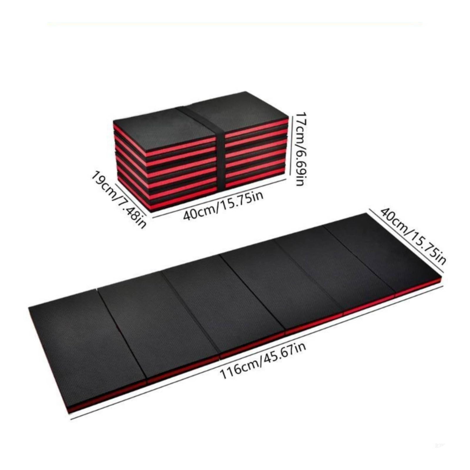 Harilla Tappetino Pieghevole da Esterno Stuoia Sportiva Cuscino Inginocchiatoio Pad d'Appoggio Materassino Resistente All’acqua E All’usura con Maniglia, Rosso, style to 1