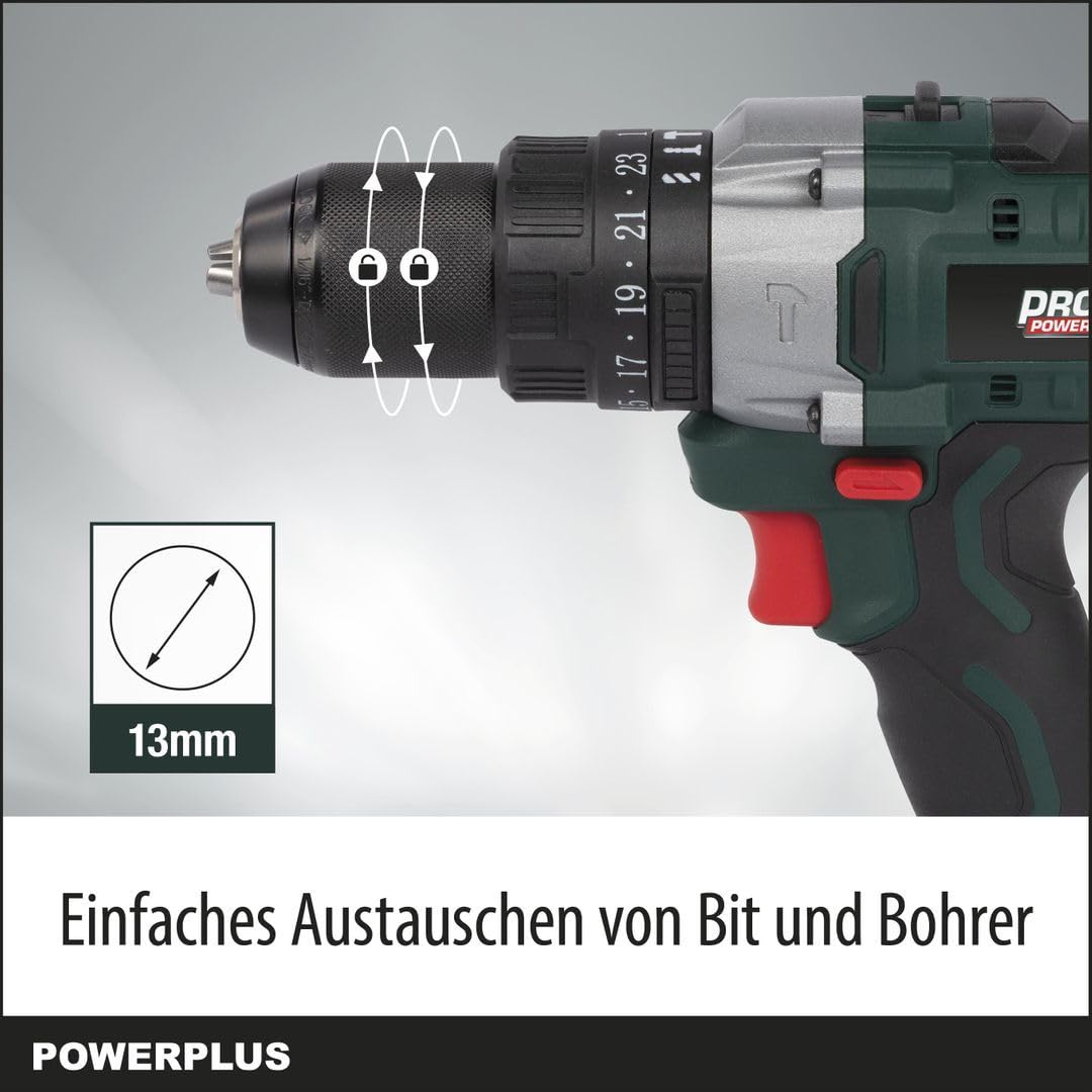 PowerPlus POWPB10200 POWPB10200-Taladro/Atornillador 20v (Sin Batería)
