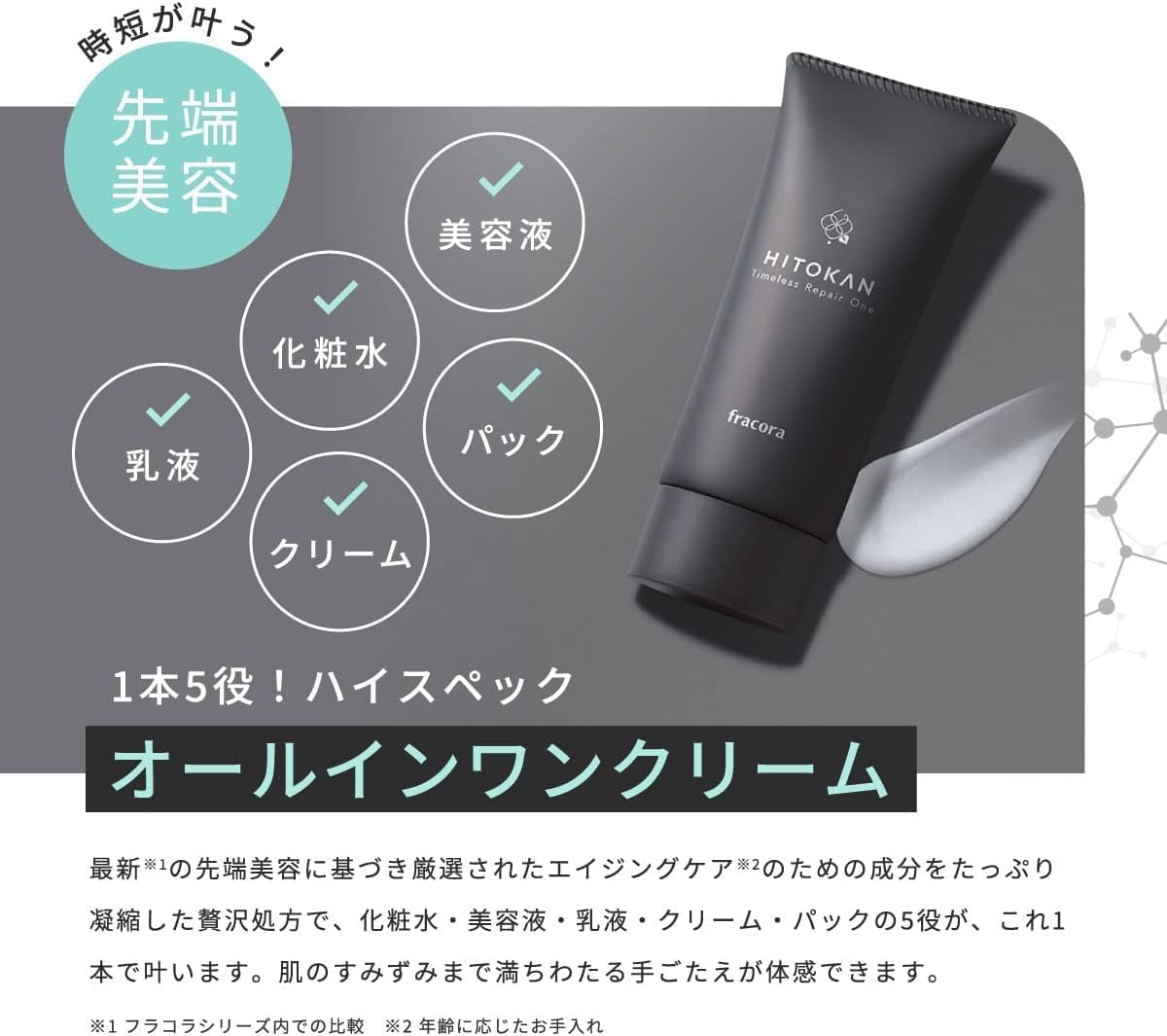 Amazon.co.jp: フラコラ HITOKAN タイムレスリペアワン GR 65g ヒト